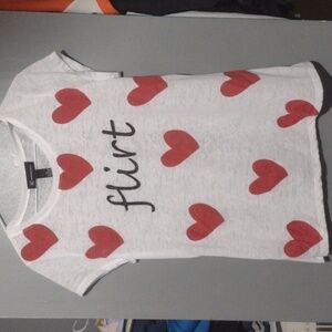 INC | "FLIRT" Valentine Heart Tee size XL